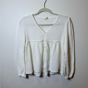 Peach Love California White Blouse